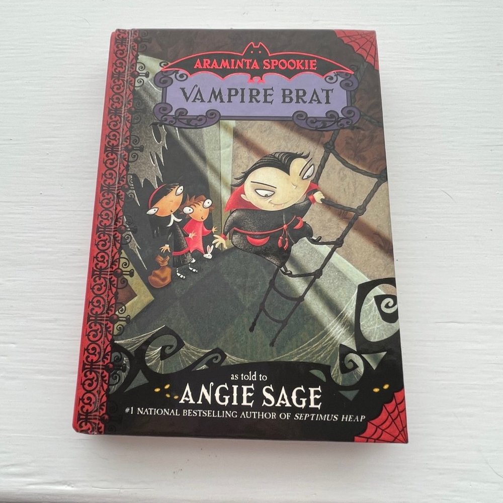 Araminta Spookie Vampire Brat Hardcover Children's Book as told to Angie Sage